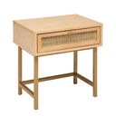 Velador Con Cajón Madera Ratán 45x35x55 cm Atmosphera (estudio)