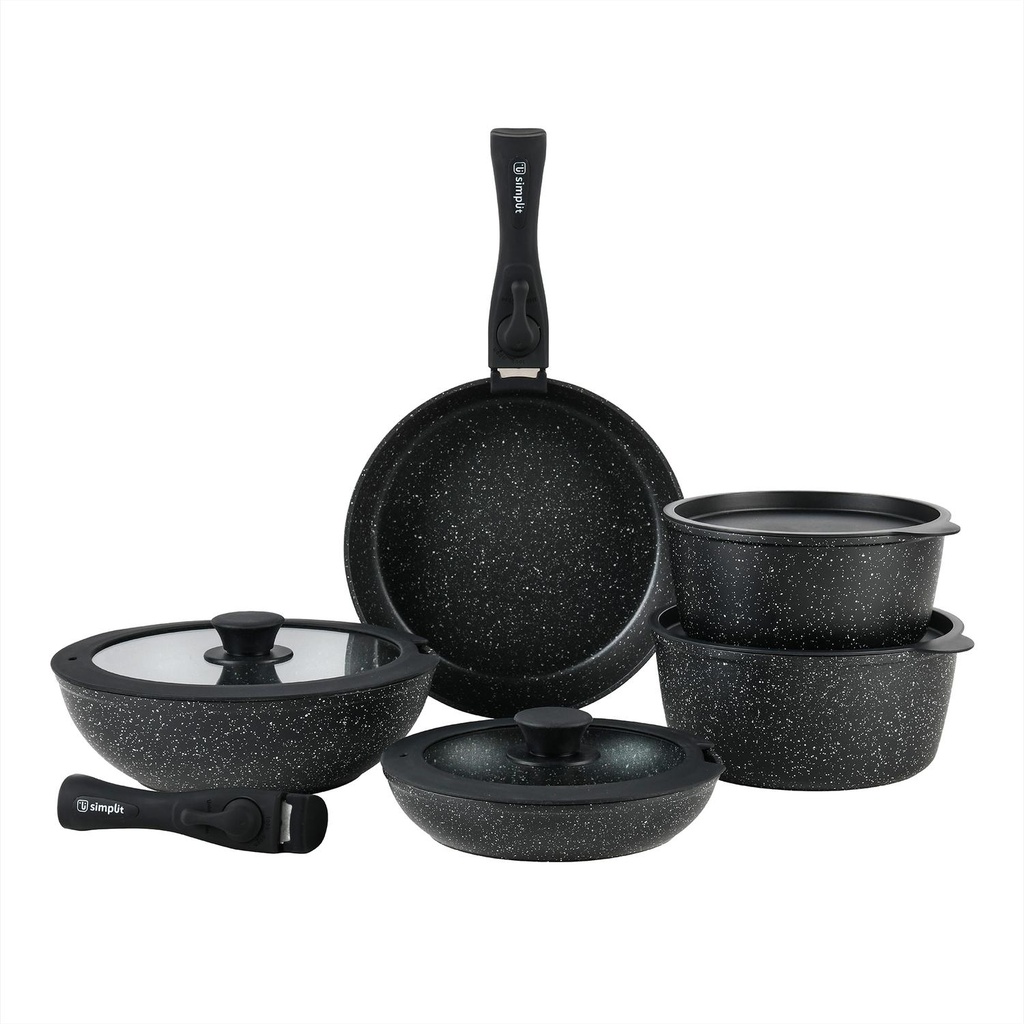 Batería de Cocina Antiadherente Oxford Granito 15pcs Simplit (estudio)