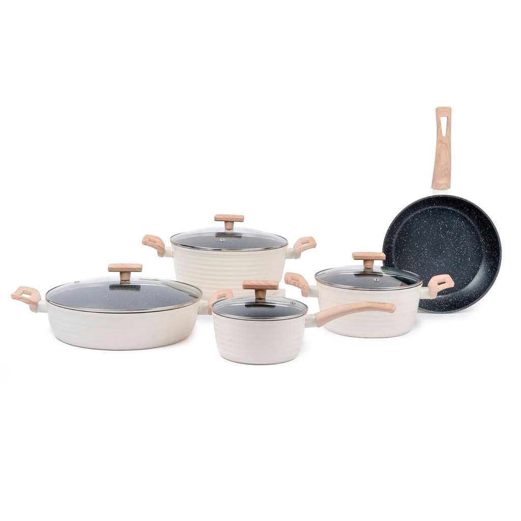 Batería de Cocina Antiadherente Savannah 9 Piezas (estudio)