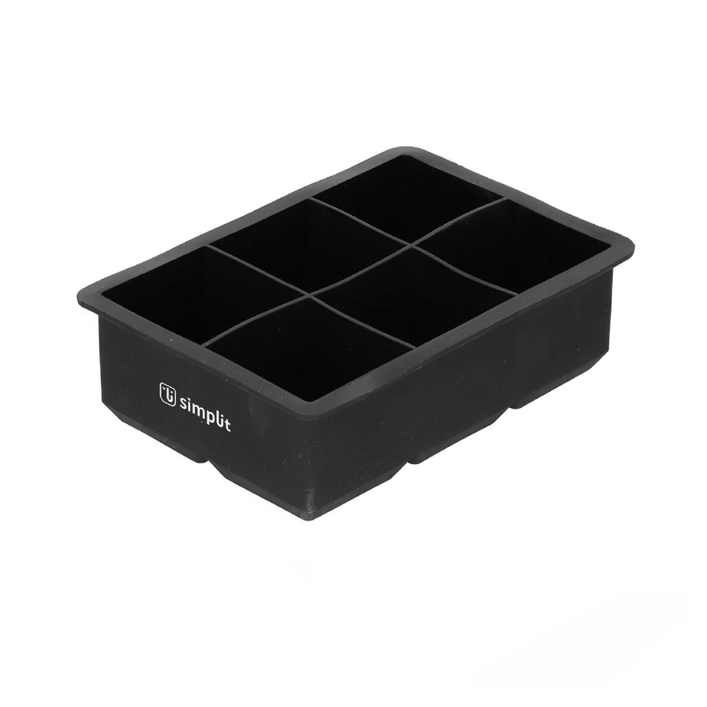 Cubeta de Hielo Silicona 6 Hielos Grandes Simplit (estudio)