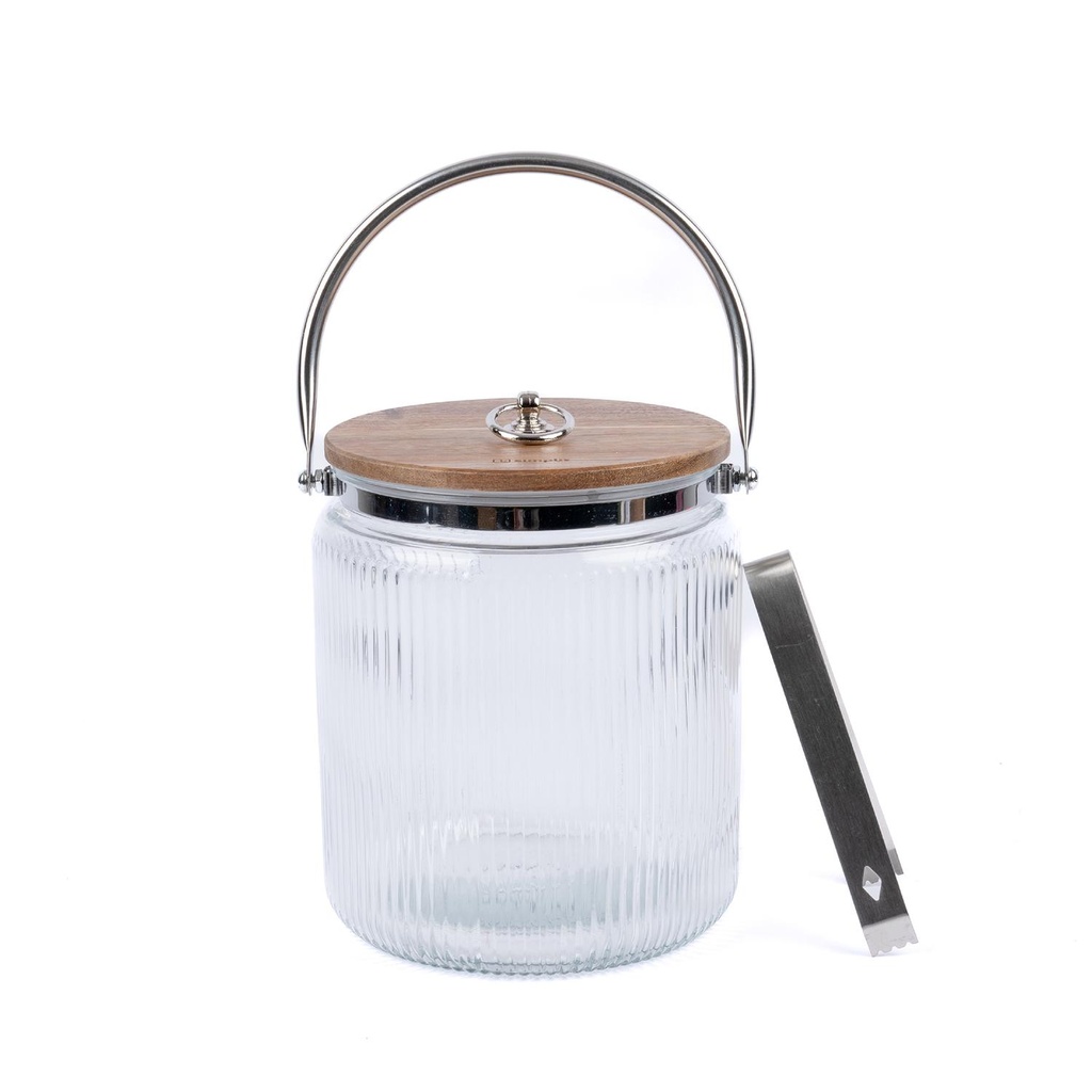 Hielera Vidrio Charlotte Tapa Madera 3,8lts Simplit (estudio)