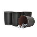 Juego De 4 Cachos Eco Cuero Negro Simplit (estudio)