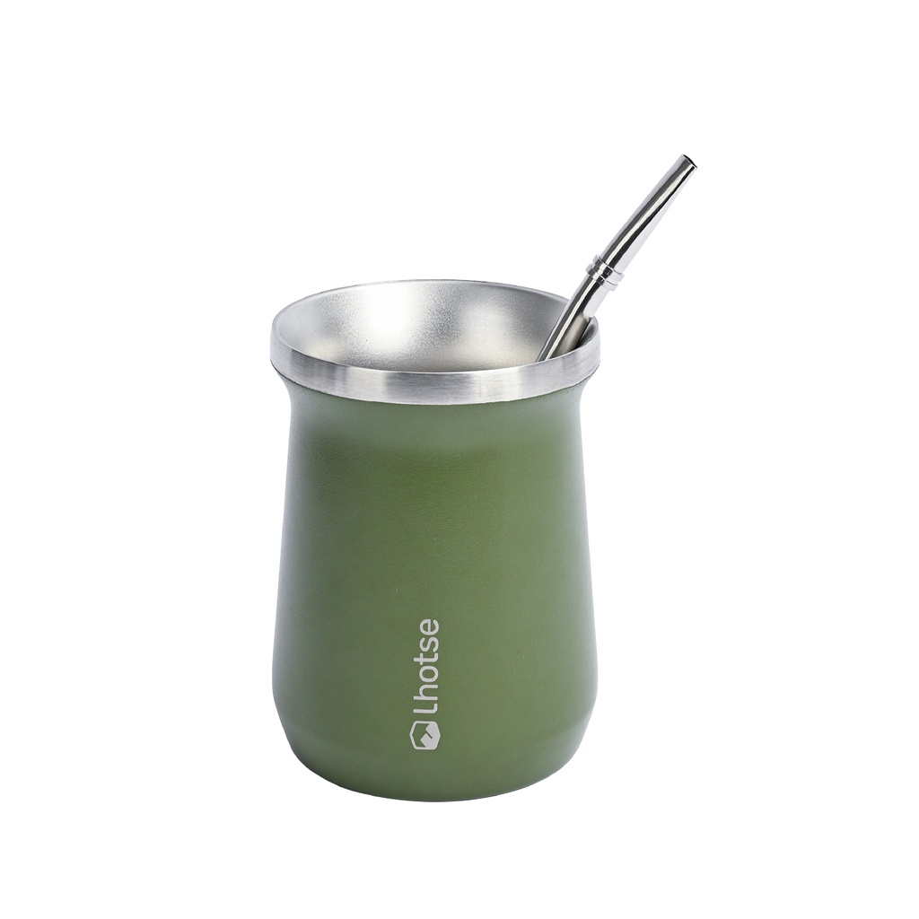 Mate Acero Inoxidable con Bombilla Lhotse Green (estudio)