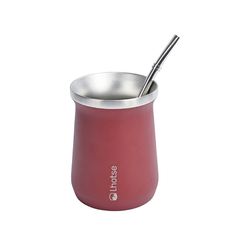 Mate Acero Inoxidable con Bombilla Lhotse Red (estudio)