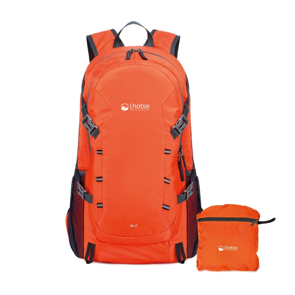 Mochila Outdoor Lhotse Plegable 25Lt Naranja (estudio)