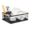Secaplatos Escurridor 1 Nivel Acero Inox Negro Simplit (estudio)