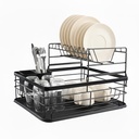 Secaplatos Escurridor 2 Niveles Acero Inox Negro Simplit (estudio)