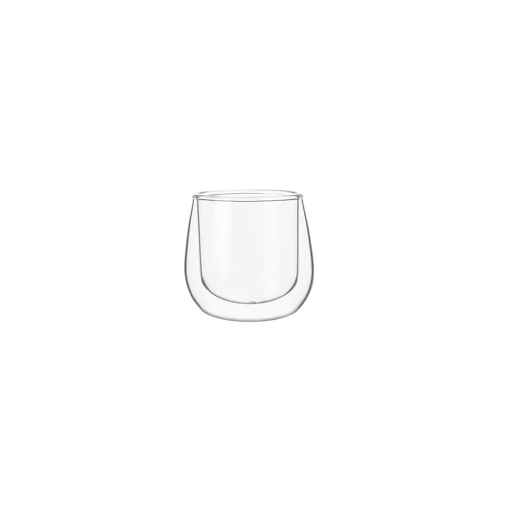 Set 2 Tazas Vidrio Doble Pared Espreso 80 ml Simplit (estudio)
