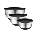 Set 3 Bowls con Tapa Acero Inoxidable Antideslizante Simplit (estudio)