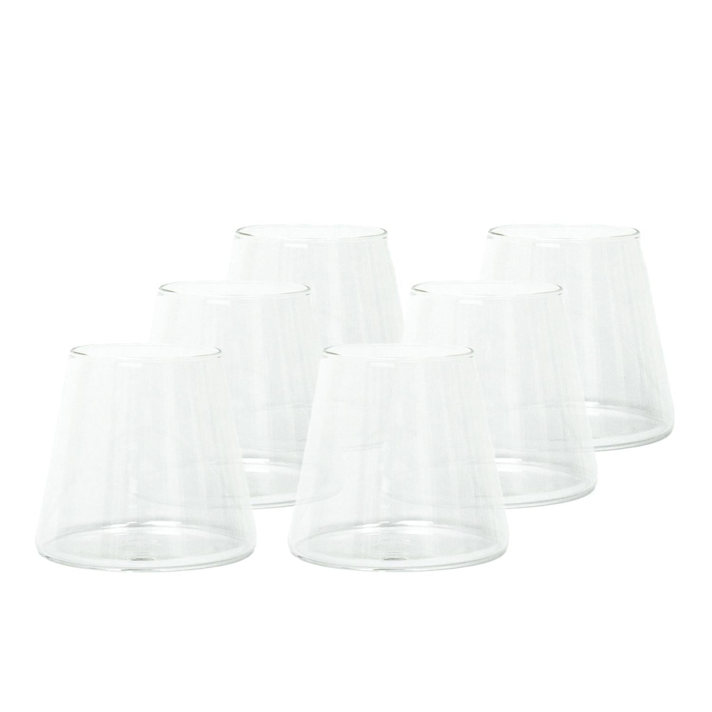 Set 6 Vasos de Vidrio Estilo Japonés 320 ml Simplit (estudio)
