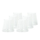 Set 6 Vasos de Vidrio Estilo Japonés 320 ml Simplit (estudio)