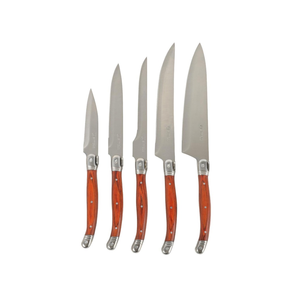Set Cuchillos 5 pcs Marsella Acero Inoxidable Simplit (estudio)