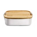 Tupper de Acero Inoxidable Tapa Madera 800 ml Simplit (estudio)