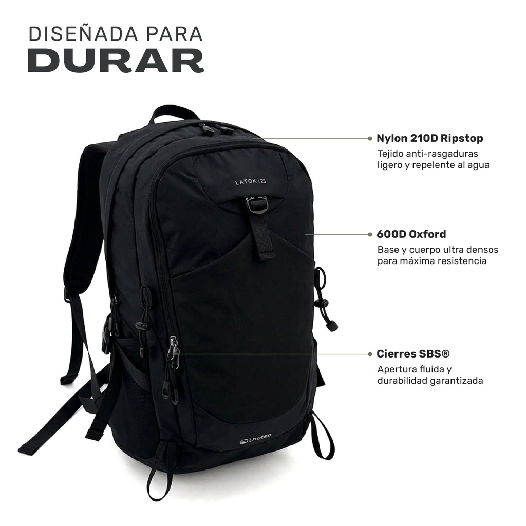 Mochila Outdoor DayPack Nylon Ripstop 25L Latok Lhotse 3