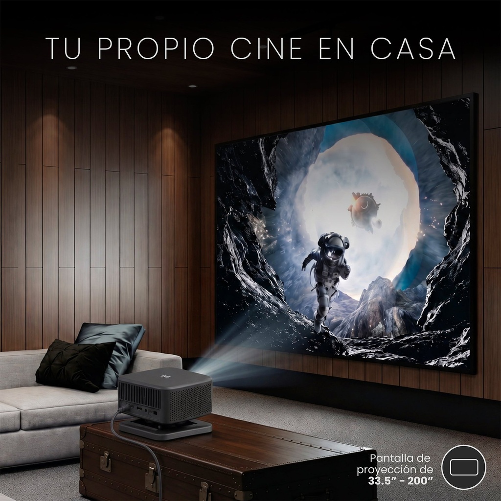 Proyector Portátil Smart Flux 10000lm WiFi BT Android LEVO 4