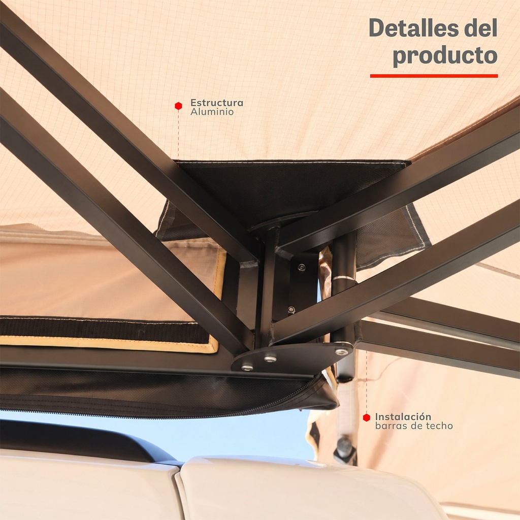Toldo Camping Lateral Para Auto Techo 270° Xroad 4
