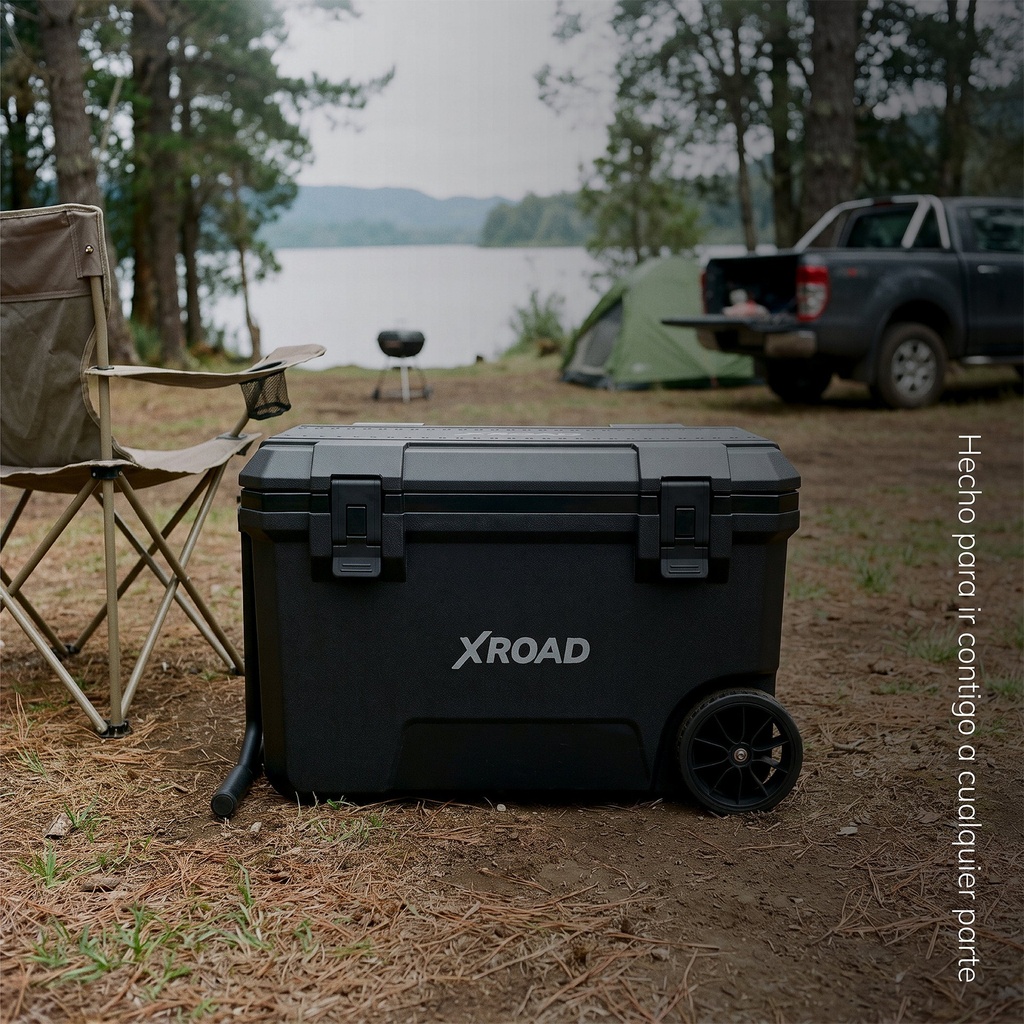 Cooler Portátil 50L con Ruedas Negro Xroad 8