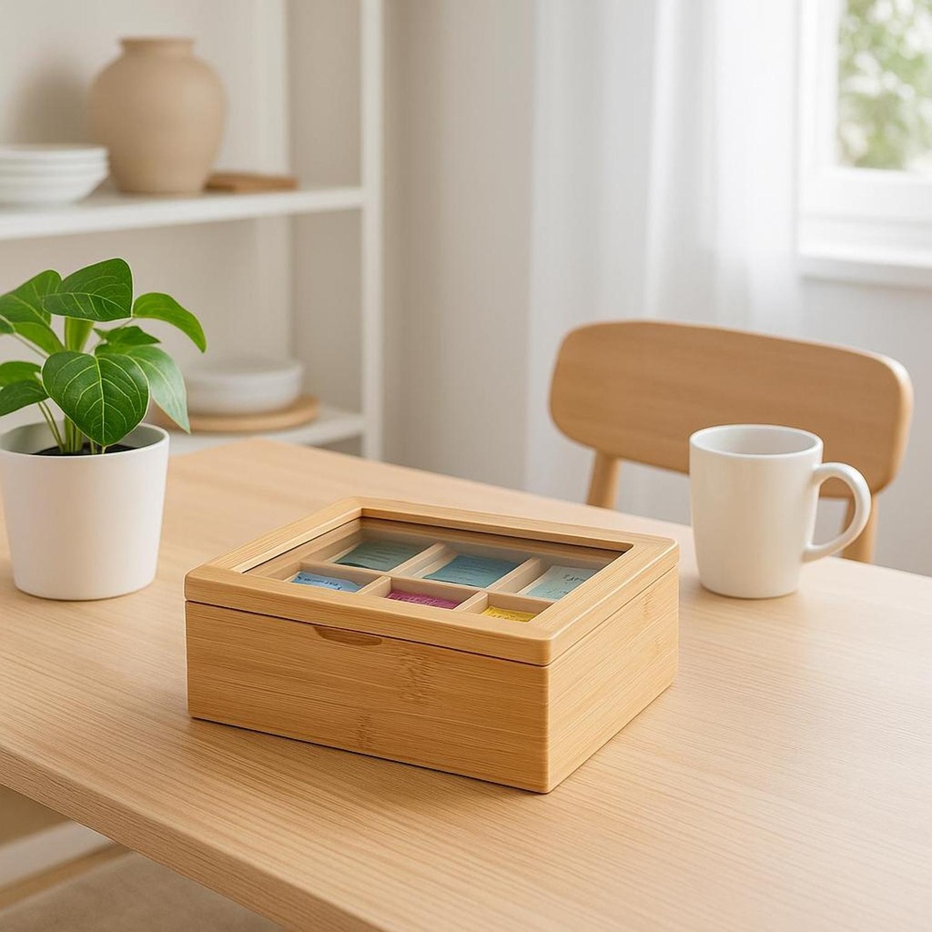 Caja De Organización Para Té De Bambú DAY