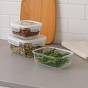 Set De 3 Contenedores De Vidrio Con Tapas Plasticas DAY