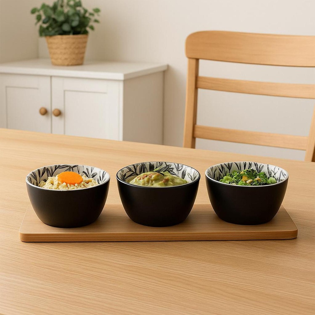 Set Tabla + 3 Posillos Aperitivo Black SecretDeGourmet