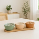 Set Tabla + 3 Posillos Aperitivo Colores SecretDeGourmet