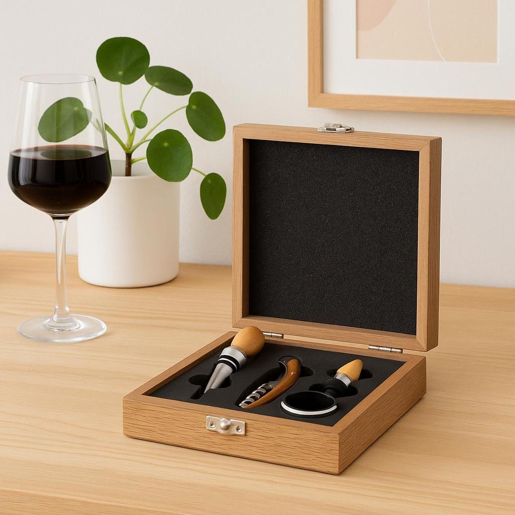 Kit De Vino 4 Piezas Con Caja SecretDeGourmet
