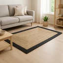 Alfombra Yute Borde Negro 120X170 cm Atmosphera