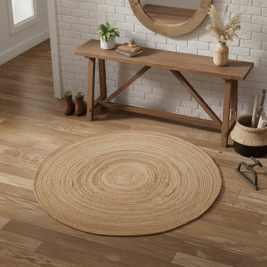Alfombra Yute Redonda 160 cm Atmosphera