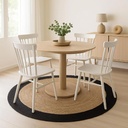 Alfombra Yute Redonda Con Borde Negro 120 cm Atmosphera