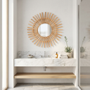 Espejo Redondo Decorativo Diseño Sol de Ratán Atmosphera