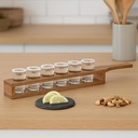 Soporte Madera Con 6 Vasos De Chupito Secret de Gourmet