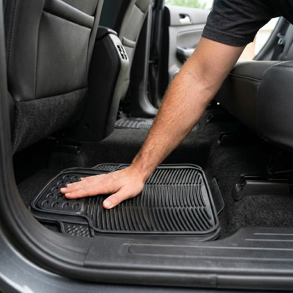 Alfombra Piso de Goma para auto Universal 4 piezas Xroad