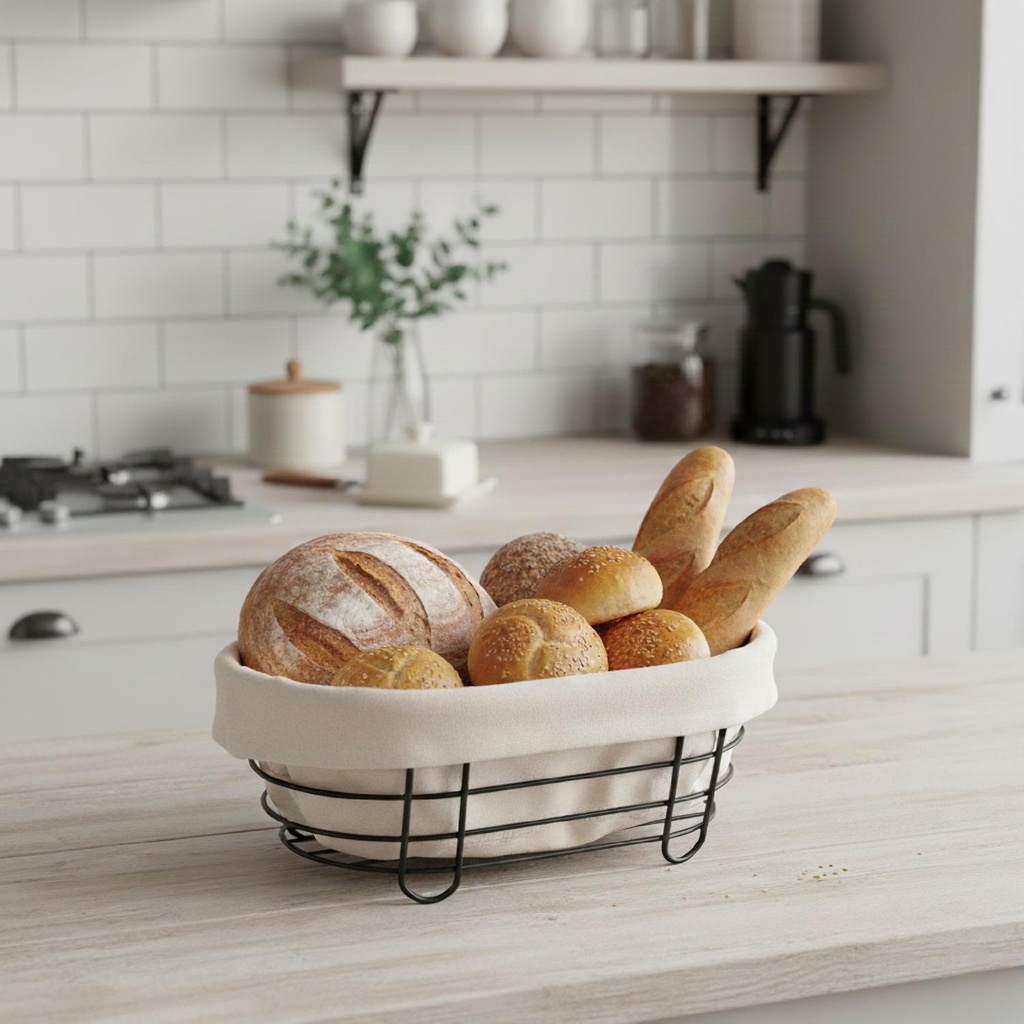Panera Cesta Ovalada Acero 30x18x11 cm 5Five