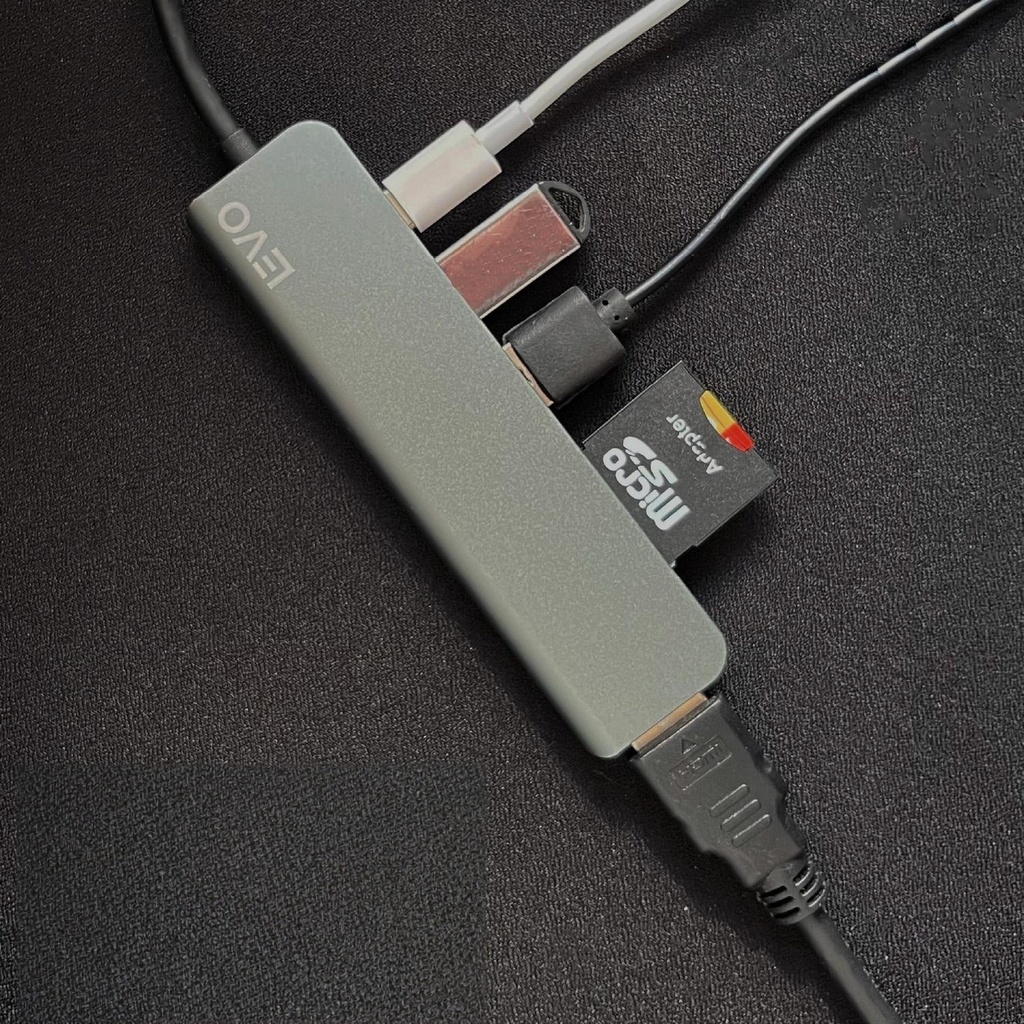 Hub USB-C Adaptador Multipuerto 6 en 1 Macbook Windows LEVO