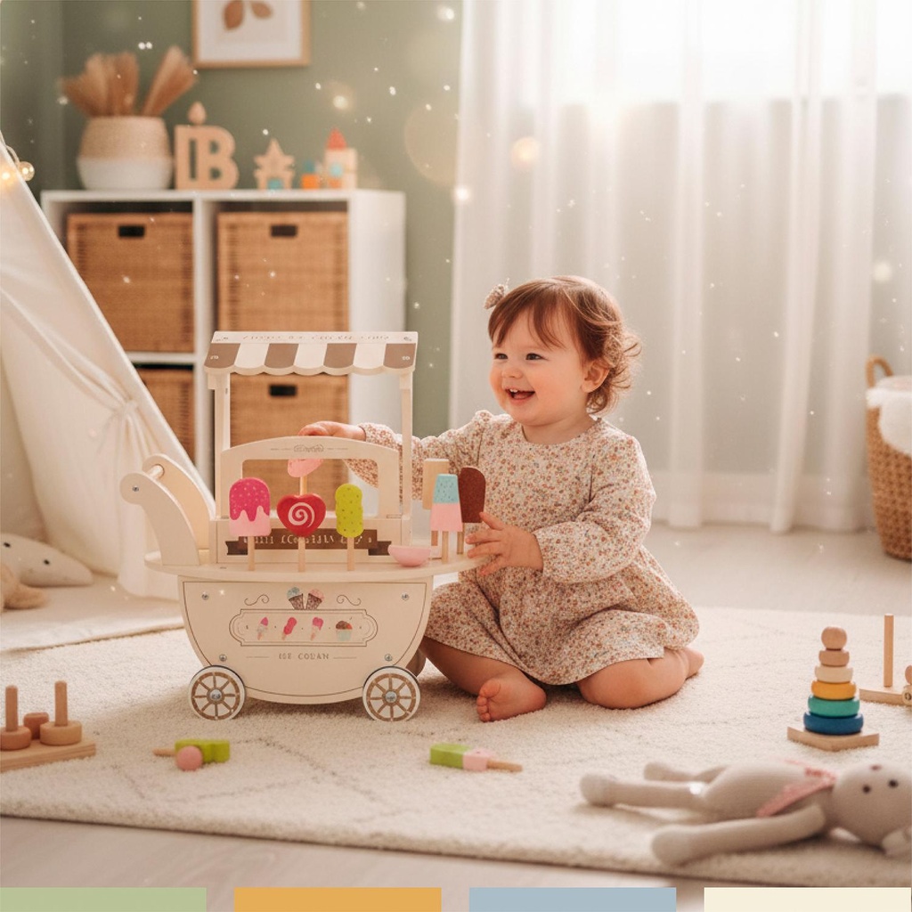Juego Heladería Infantil Niños Madera Bandú