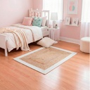 Alfombra de Yute Rectangular Borde Blanco 170x120 cm Atmosphera