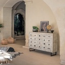 Cómoda 12 Cajones Madera tallada 127x40x94,5 cm Atmosphera