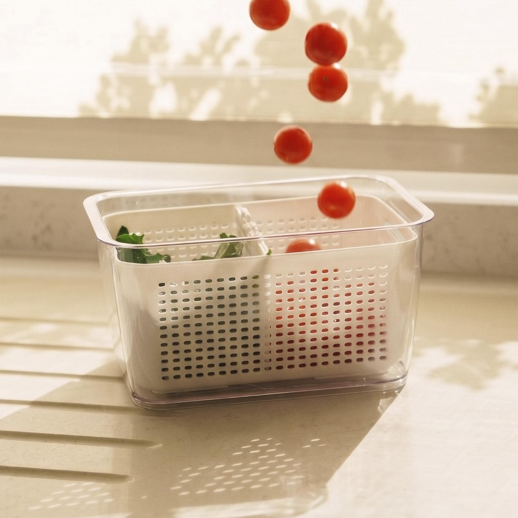Organizador Refrigerador con Cesta Mediana Simplit