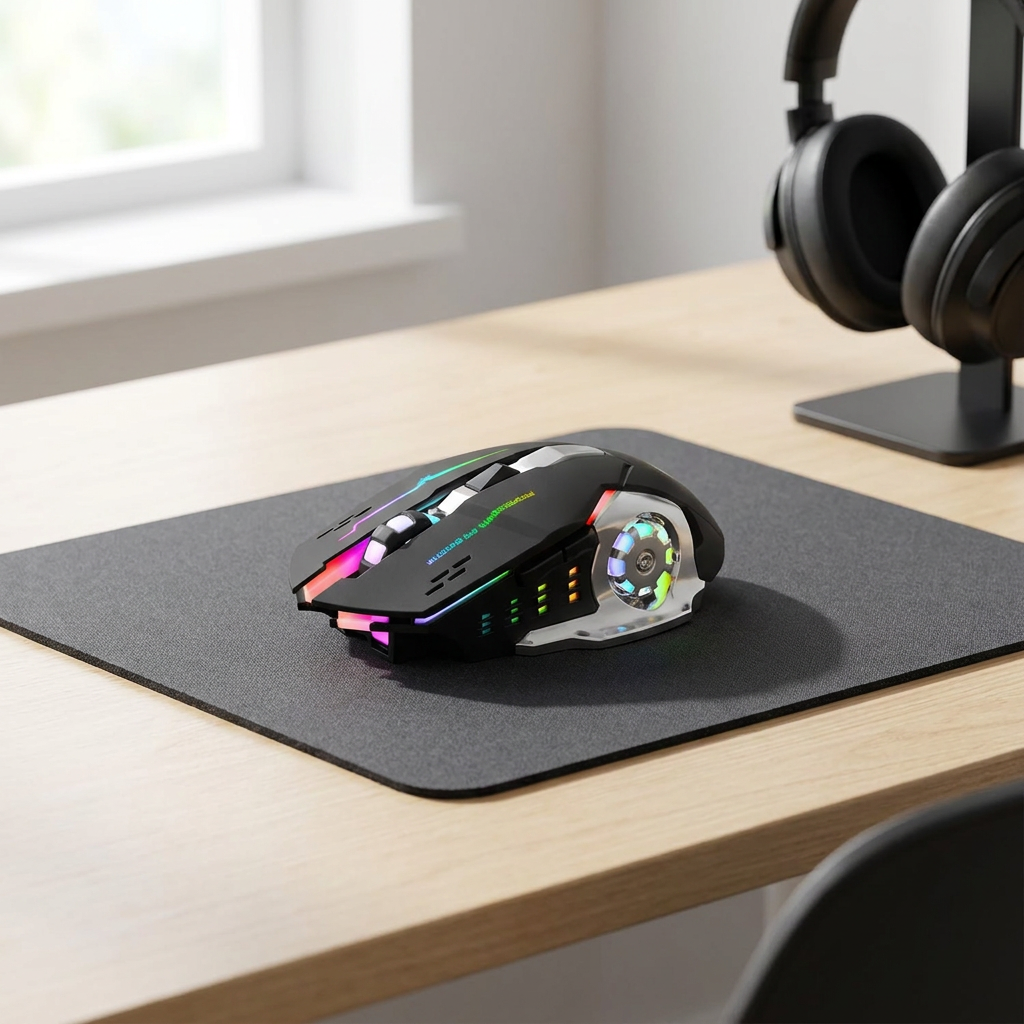 Mouse Gamer Inalámbrico 6 botones Luz Led Levo