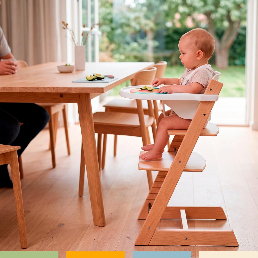 Silla de Comer Evolutiva de Madera Regulable Bebé Bandú