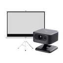 Pack Proyector Portátil Flux + Telón 100" Blanco LEVO