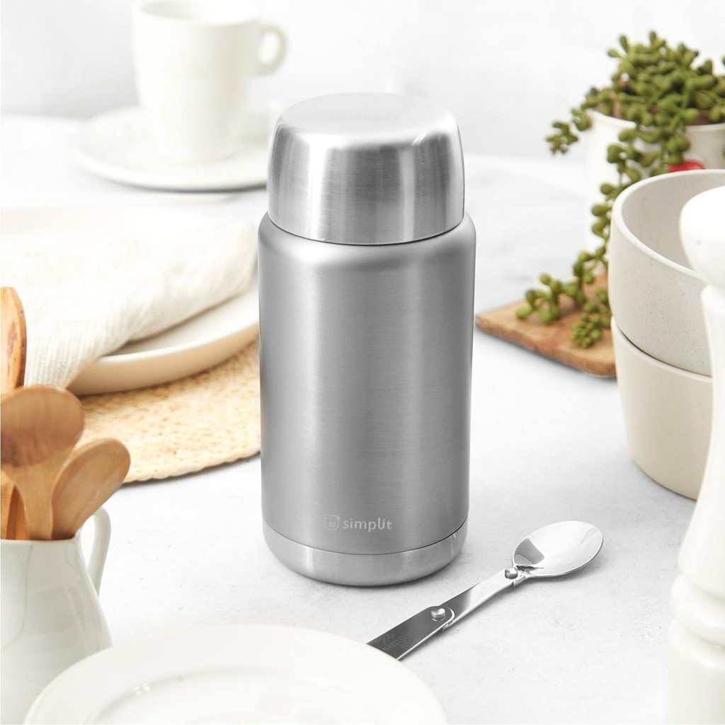 Termo de Comida Insulado Acero Inox 750 ml Gris Simplit