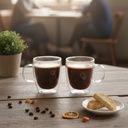 Set 2 Tazas de Vidrio Doble Pared 350 ml Simplit