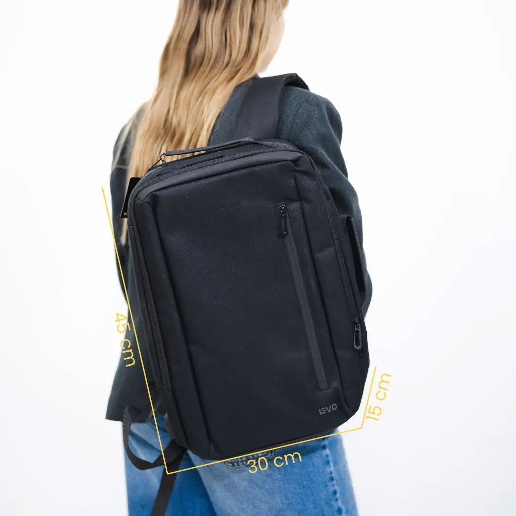 Mochila Notebook MANAGER Negra 15,6" LEVO