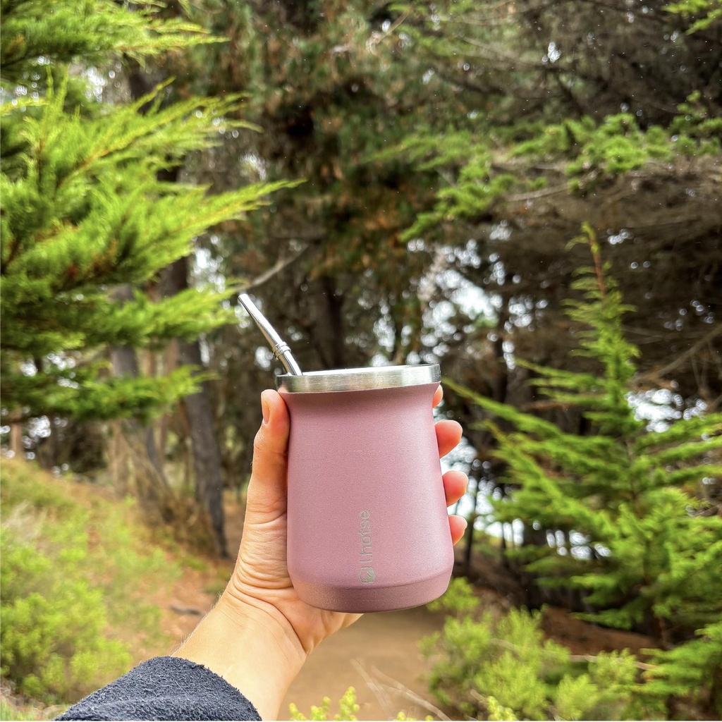 Mate Acero Inoxidable con Bombilla Lhotse Light Pink