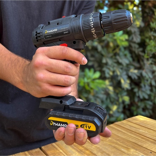 Taladro Desatornillador Inalámbrico Dynamo 21V + 2 baterías
