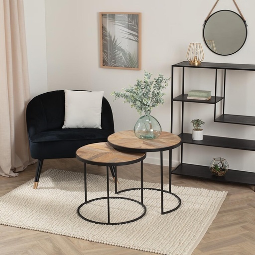 Mesa De Centro Doble Basile Madera 56 X 51 cm Atmosphera