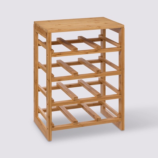 Rack De Vino De Bambú Para 12 Botellas
