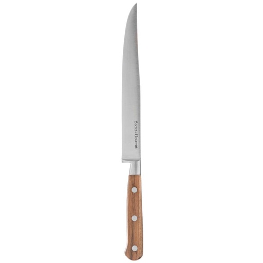 Cuchillo Trinchador Acero Inox Mango Acacia 33 cm 5Five