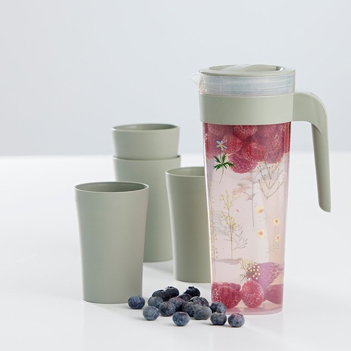 Jarra Con 4 Vasos Polipropileno 1,1L